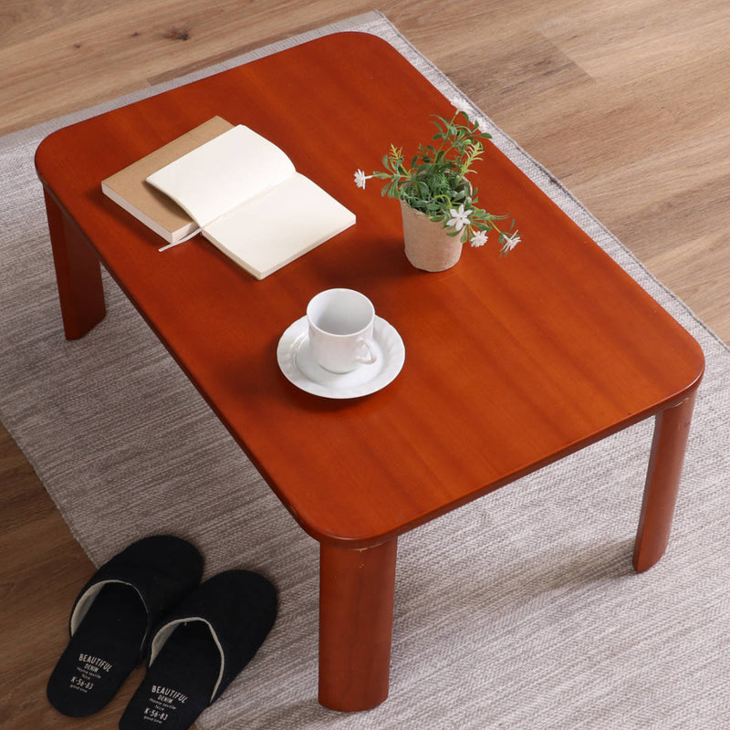 折れ脚テーブル幅75cm木製ローテーブル