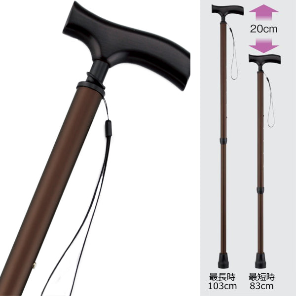 杖伸縮女性男性軽量おしゃれプレゼント頼れるステッキ太身高身長