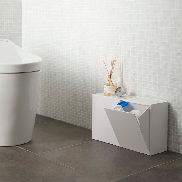 山崎実業towerウォールトイレポット＆収納ケースタワー