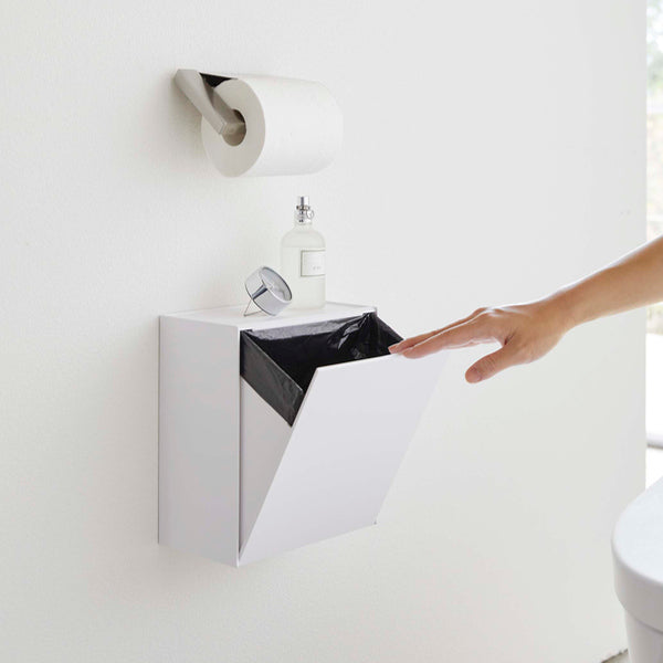 山崎実業towerウォールトイレポット＆収納ケースタワー