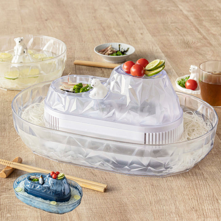 そうめん流し器M2～3人用流氷流しそうめん電池式流しそうめん機プラスチック製