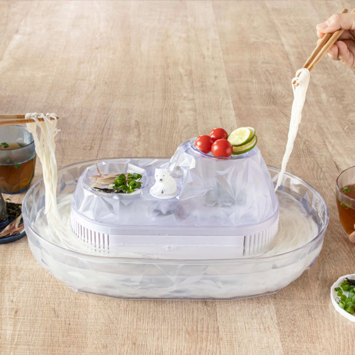 そうめん流し器M2～3人用流氷流しそうめん電池式流しそうめん機プラスチック製