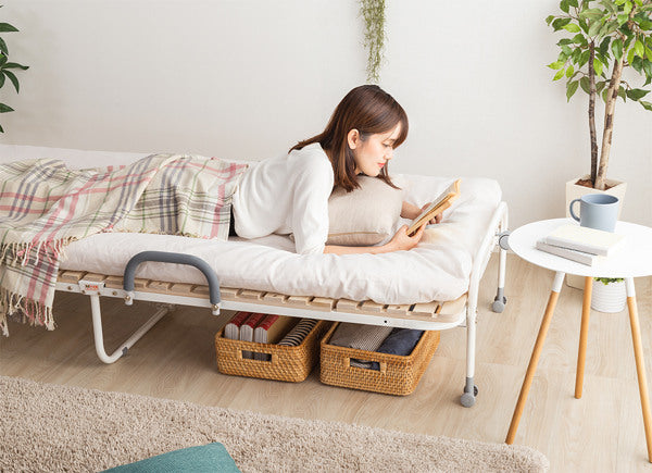 折りたたみベッド シングル 桐 すのこ ベッド キャスター 収納 – ハウジー