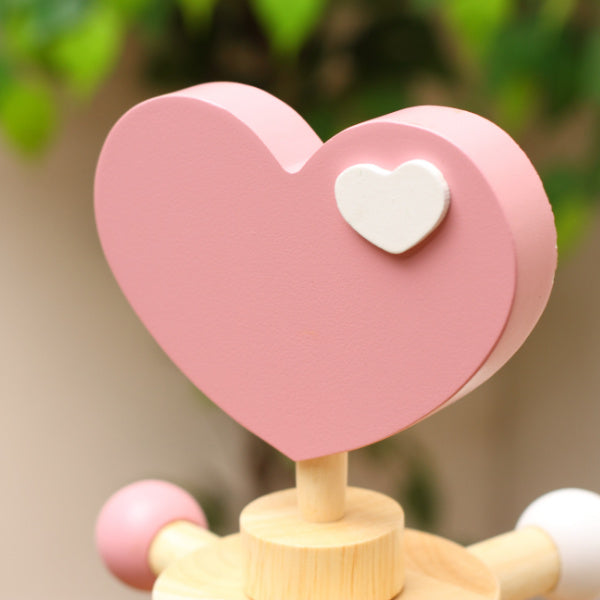 キッズハンガーポール高さ117.5cm木製ハート制服鞄収納キッズハンガーポール