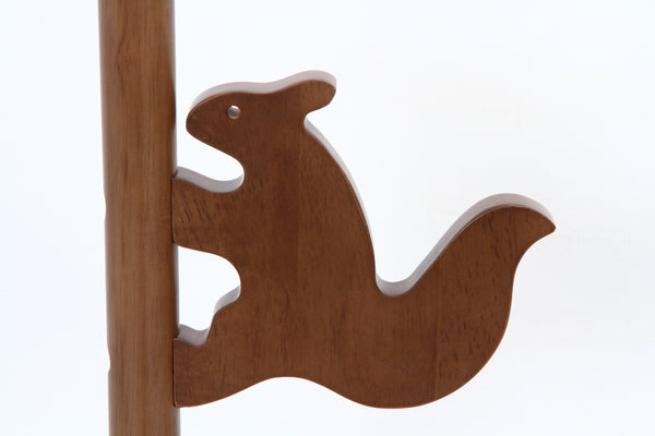 キッズハンガーポール高さ124cm木製リス制服鞄収納キッズハンガーポール