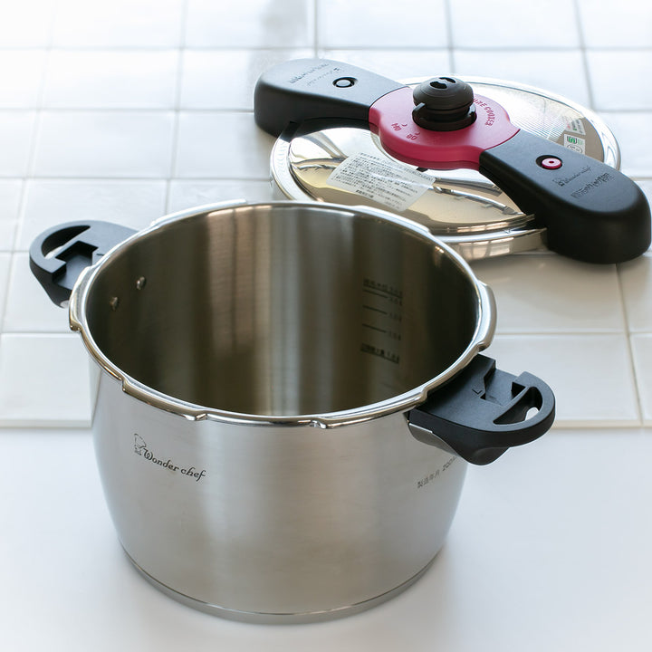 圧力鍋5.5LIH対応魔法のクイック料理両手鍋レシピ付きワンダーシェフwonderchef