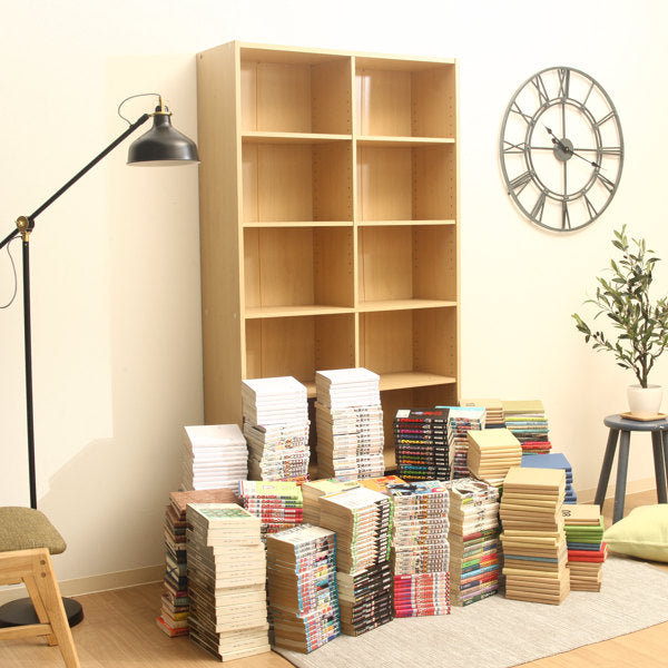 書棚幅90cm6段大容量可動棚4枚多目的ラック