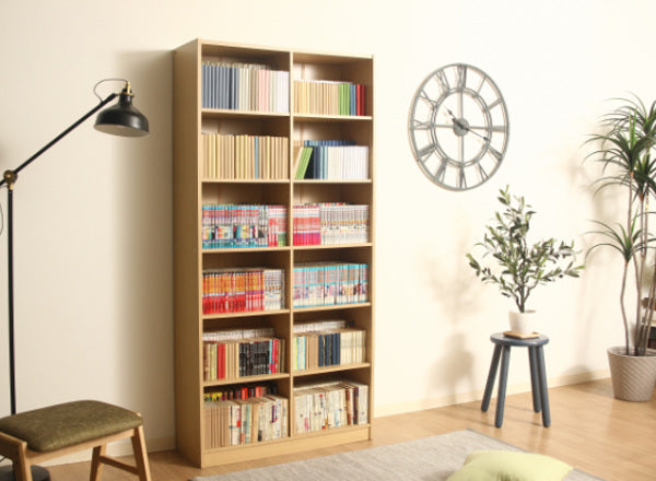 書棚幅90cm6段大容量可動棚4枚多目的ラック