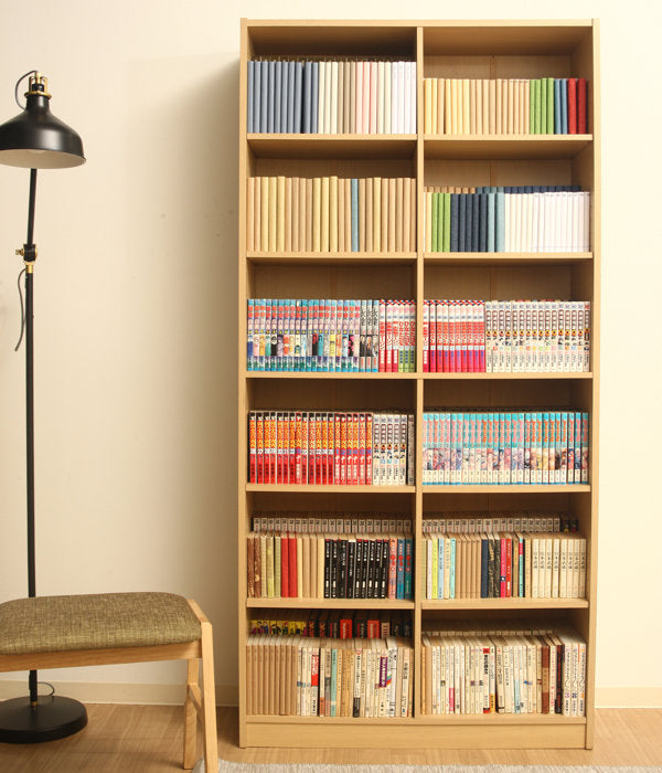 書棚幅90cm6段大容量可動棚4枚多目的ラック