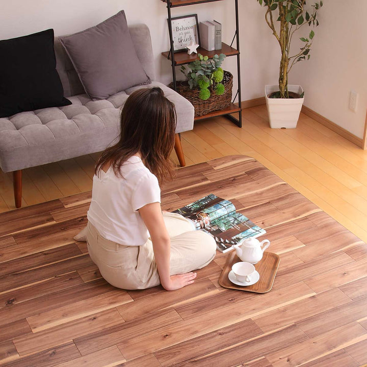 ラグ182×230cmラグマットダイニングラグアカシア既製サイズ