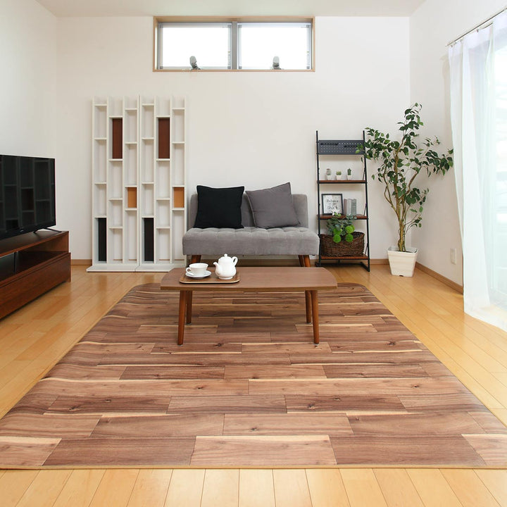 ラグ182×260cmラグマットダイニングラグアカシア既製サイズ