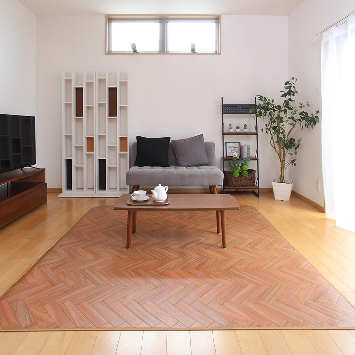 ラグ182×260cmラグマットダイニングラグヘリンボン既製サイズ