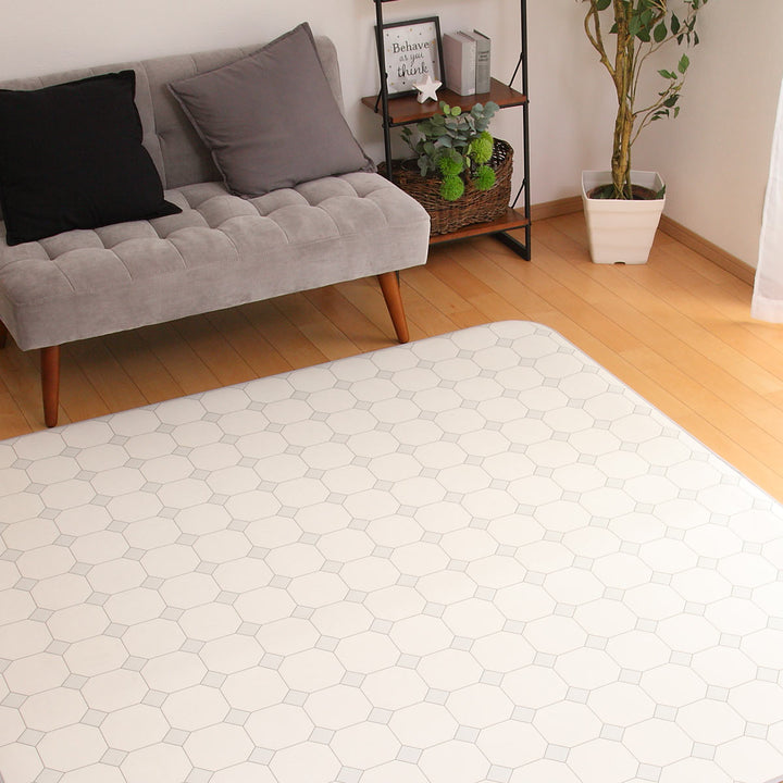 ラグ182×230cmラグマットダイニングラグオクタゴンドット既製サイズ
