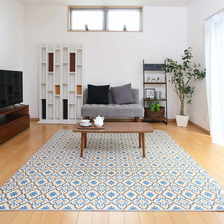 ラグ182×182cmラグマットダイニングラグモロッコ既製サイズ