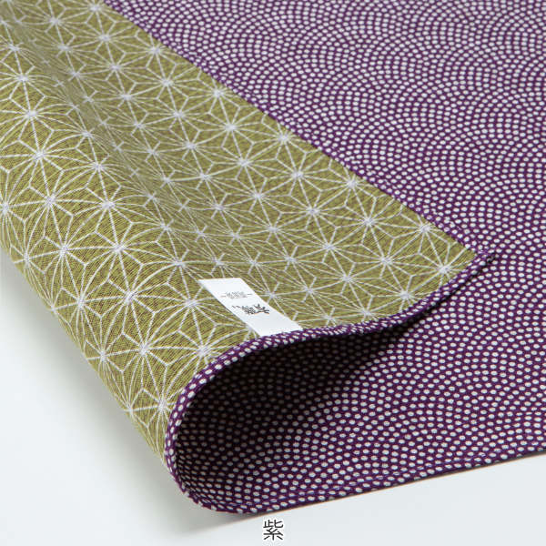 風呂敷ランチクロスお弁当50cm中巾綿有職小紋両面ふろしき鮫小紋麻葉