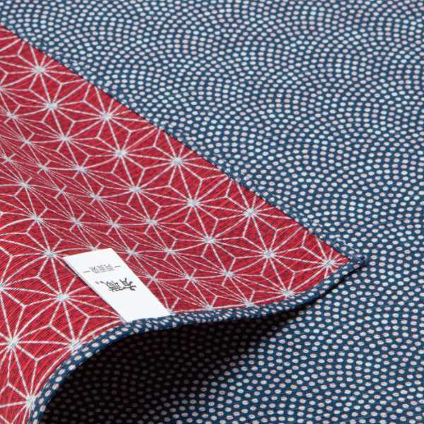 風呂敷ランチクロスお弁当50cm中巾綿有職小紋両面ふろしき鮫小紋麻葉