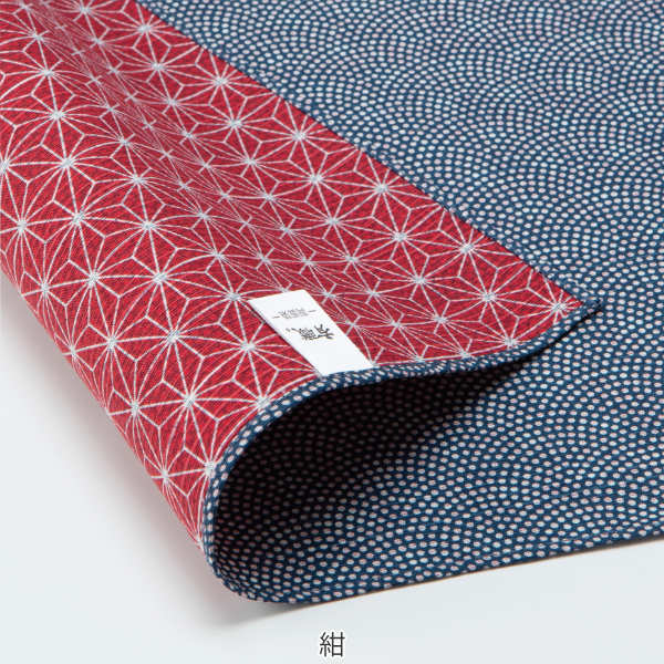 風呂敷ランチクロスお弁当50cm中巾綿有職小紋両面ふろしき鮫小紋麻葉