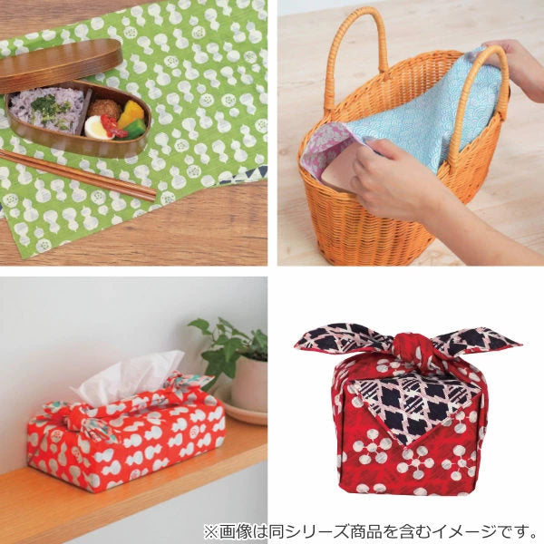 風呂敷ランチクロスお弁当50cm中巾綿有職小紋両面ふろしき鮫小紋麻葉