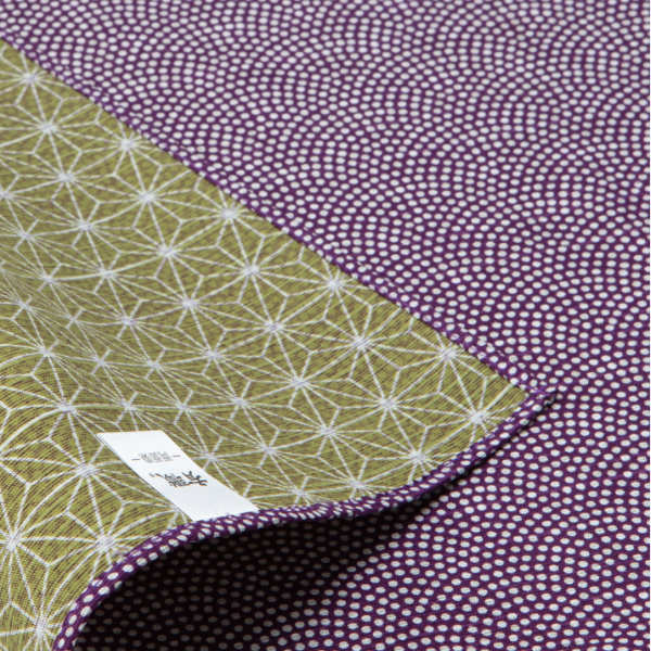 風呂敷ランチクロスお弁当50cm中巾綿有職小紋両面ふろしき鮫小紋麻葉