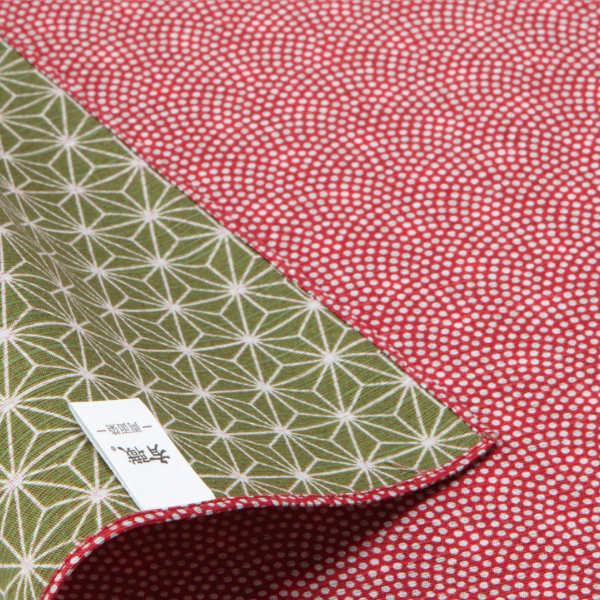 風呂敷ランチクロスお弁当50cm中巾綿有職小紋両面ふろしき鮫小紋麻葉