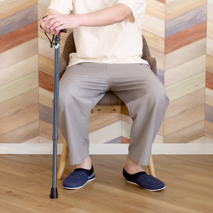 杖伸縮かるがもオム男性おしゃれ軽量プレゼント