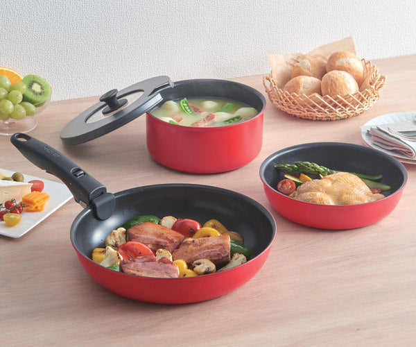 サーモス取っ手のとれる鍋18cmガス火専用着脱ハンドル式食洗機対応KOC-018