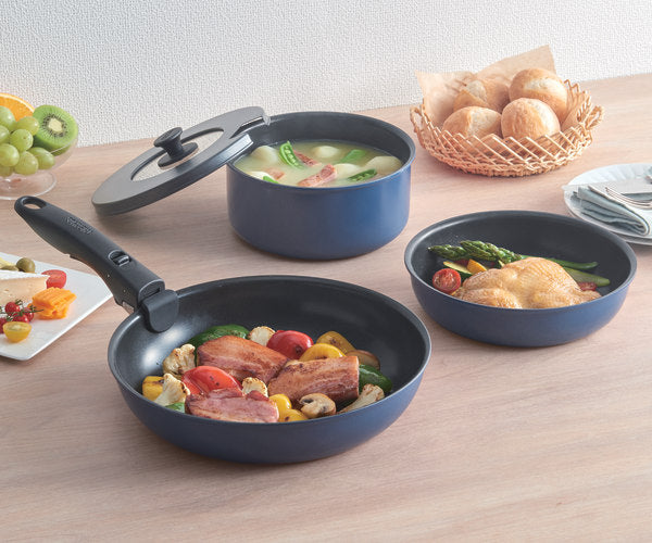 サーモス取っ手のとれる鍋18cmガス火専用着脱ハンドル式食洗機対応KOC-018