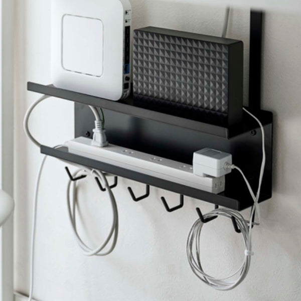 山崎実業smartデスク下ケーブル＆ルーター収納ラックスマート