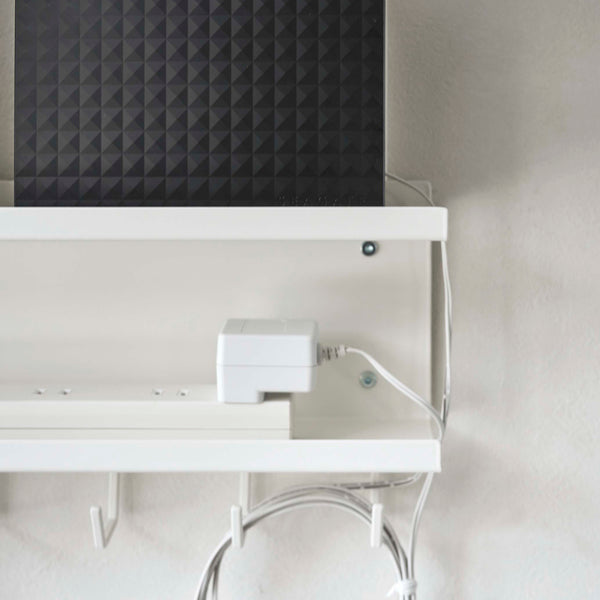 山崎実業smartデスク下ケーブル＆ルーター収納ラックスマート