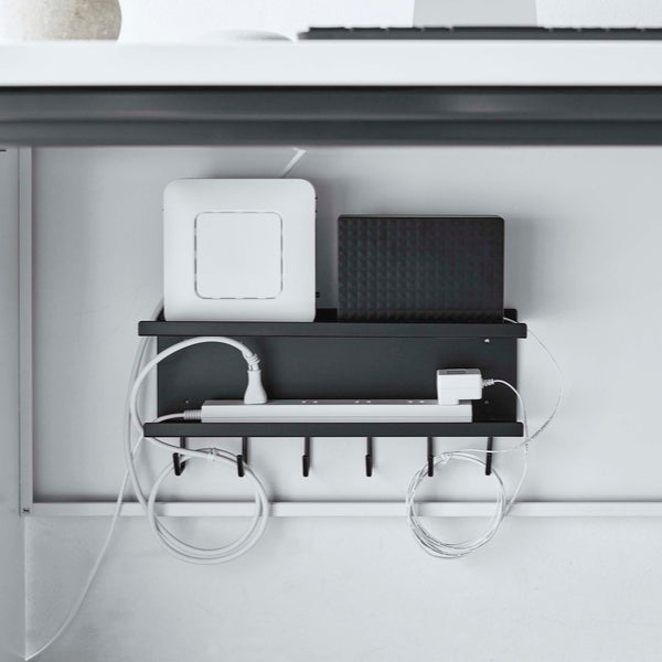 山崎実業smartマグネットケーブル＆ルーター収納ラックスマート