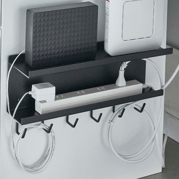 山崎実業smartマグネットケーブル＆ルーター収納ラックスマート