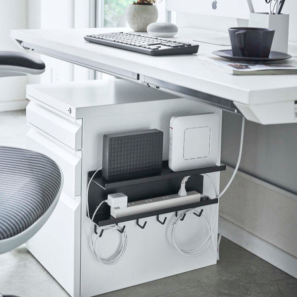 山崎実業smartマグネットケーブル＆ルーター収納ラックスマート