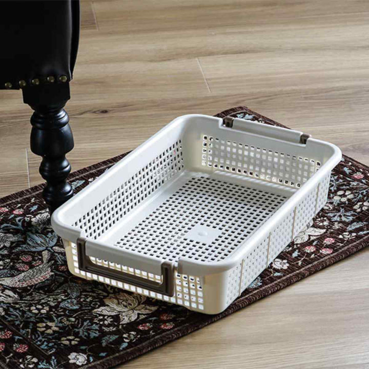 バスケットMS幅28×奥行43×高さ9.5cmスタッキング