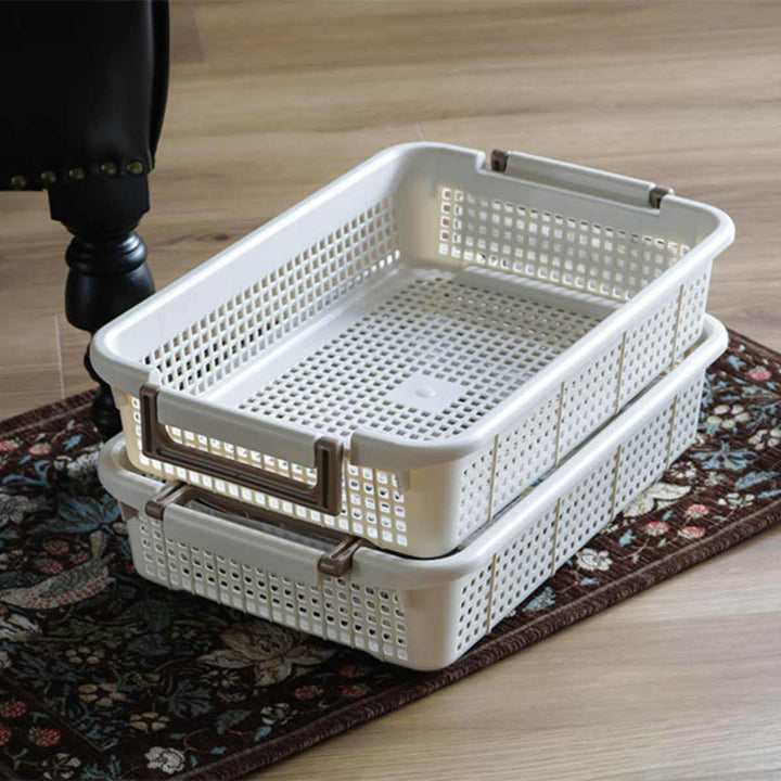 バスケットMS幅28×奥行43×高さ9.5cmスタッキング