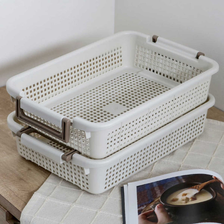 バスケットMS幅28×奥行43×高さ9.5cmスタッキング