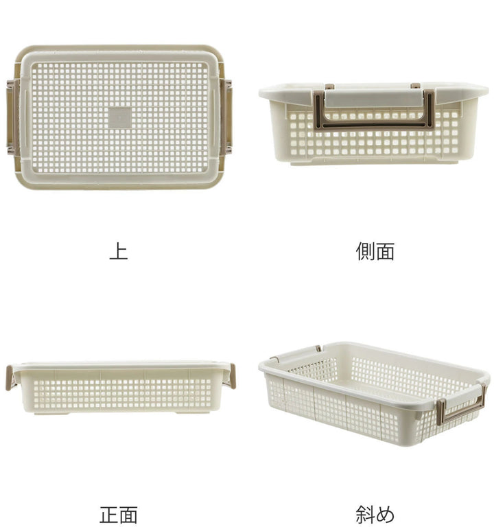 バスケットMS幅28×奥行43×高さ9.5cmスタッキング