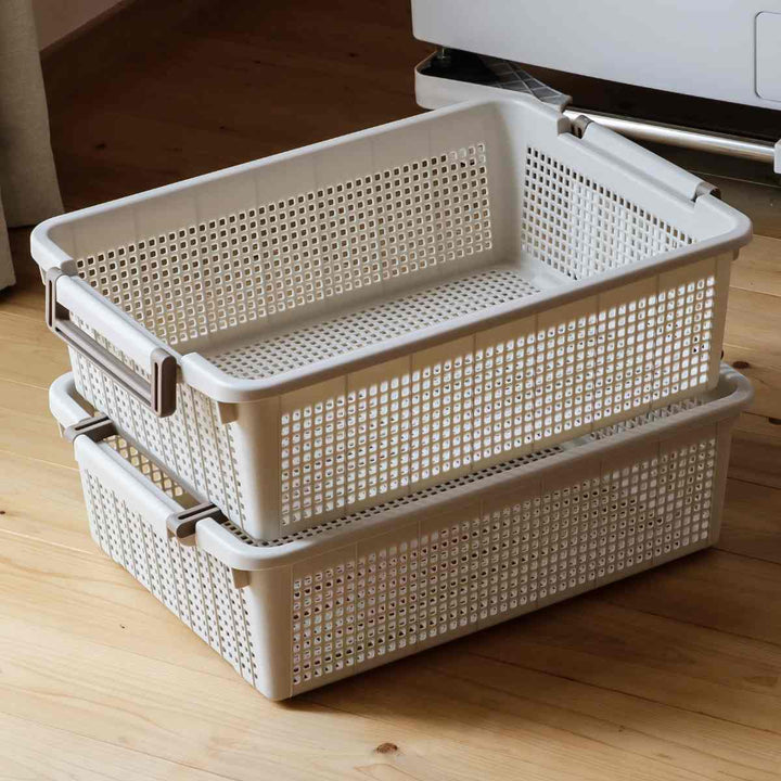 バスケットLS幅37.6×奥行54×高さ16cmスタッキング