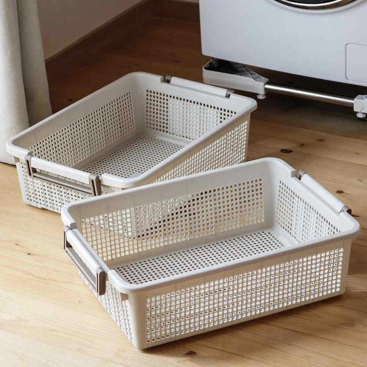 バスケットLS幅37.6×奥行54×高さ16cmスタッキング