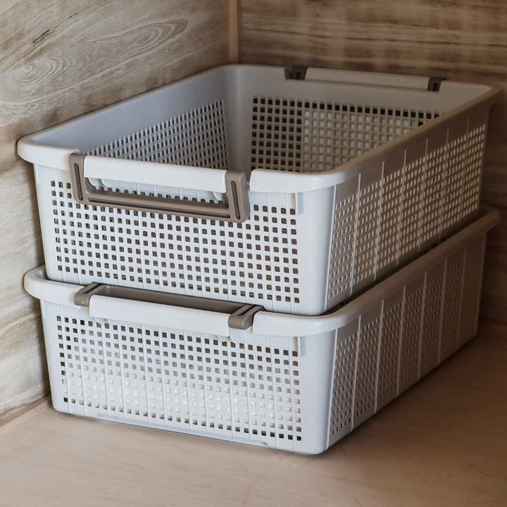 バスケットLS幅37.6×奥行54×高さ16cmスタッキング