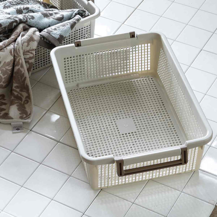 バスケットLS幅37.6×奥行54×高さ16cmスタッキング