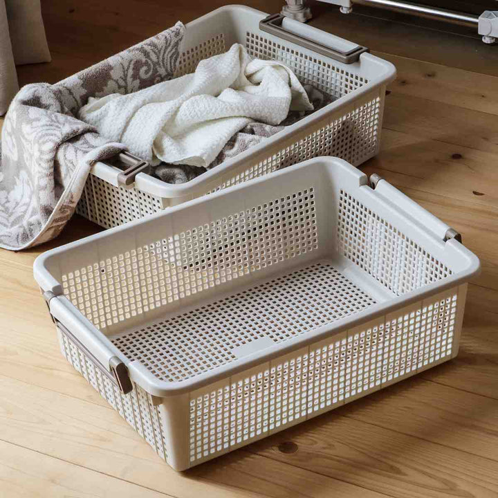 バスケットLS幅37.6×奥行54×高さ16cmスタッキング