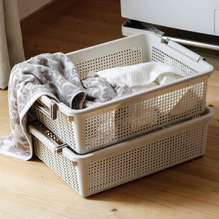 バスケットLS幅37.6×奥行54×高さ16cmスタッキング