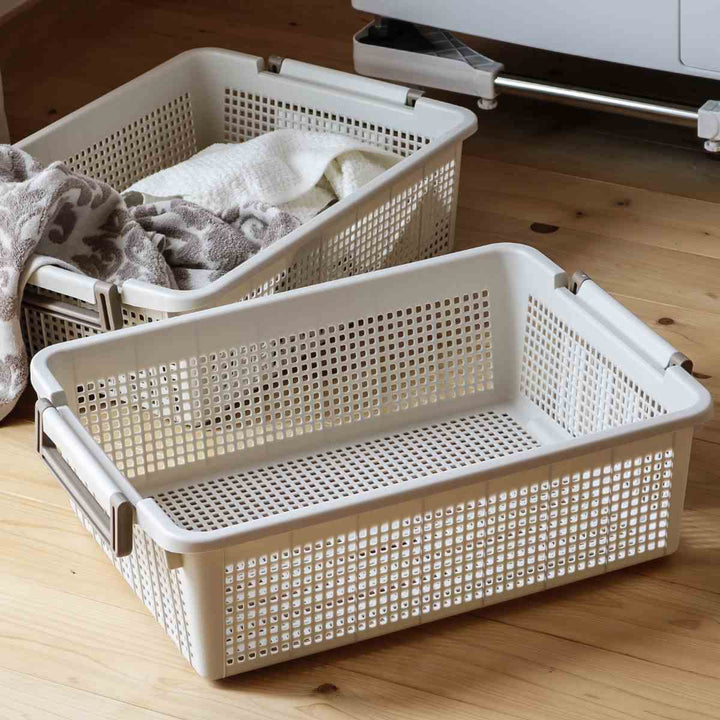 バスケットLS幅37.6×奥行54×高さ16cmスタッキング