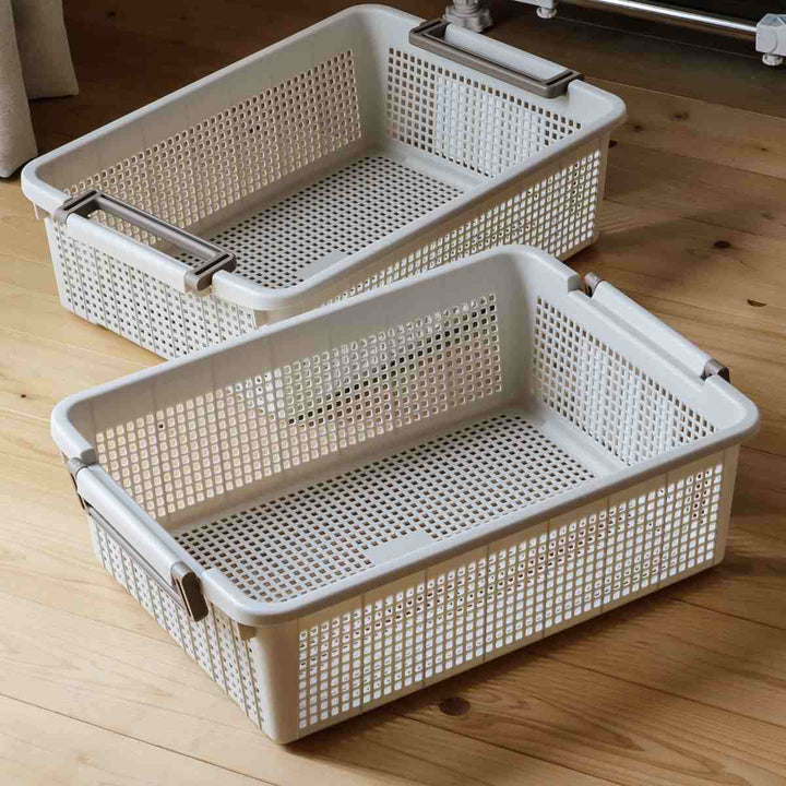 バスケットLS幅37.6×奥行54×高さ16cmスタッキング