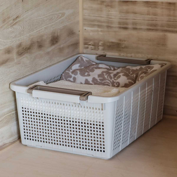 バスケットL幅37.6×奥行54×高さ21cmスタッキング