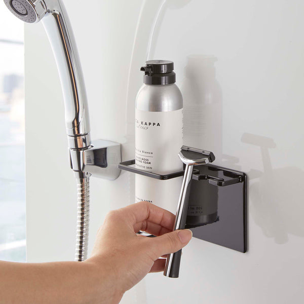 山崎実業towerマグネットバスルームシェーバーフォーム＆シェーバーホルダータワー