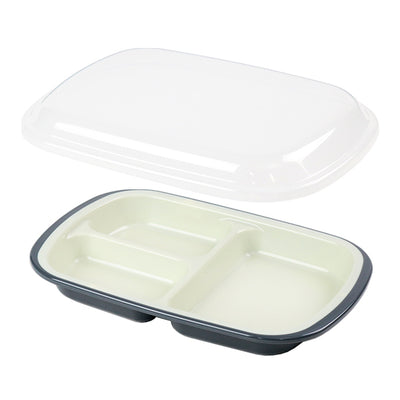 ランチプレート フタ付き 楽弁 角型 プラスチック