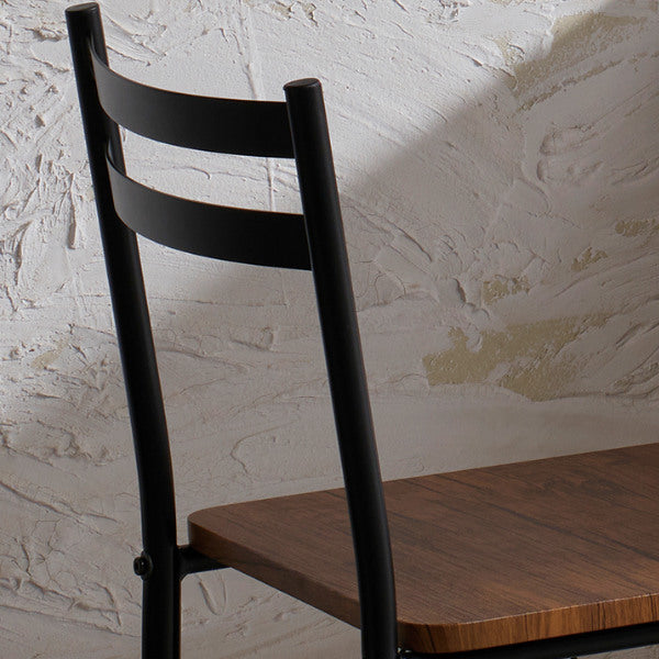 ダイニングセット4人5点セットダイニングテーブルチェア木目調スチール