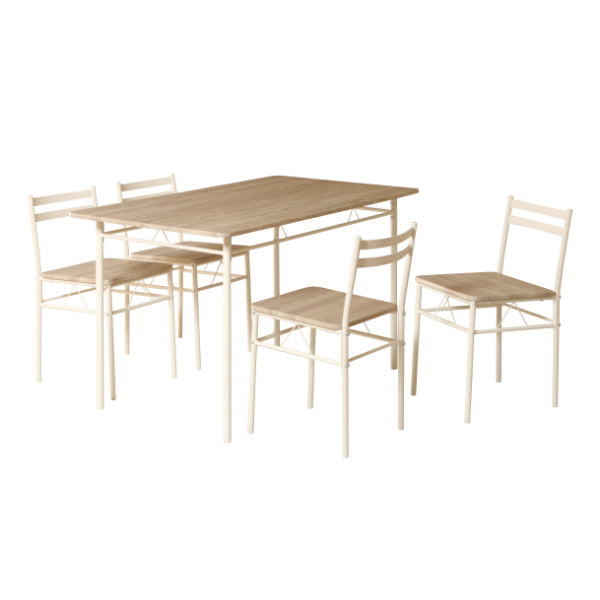 ダイニングセット4人5点セットダイニングテーブルチェア木目調スチール