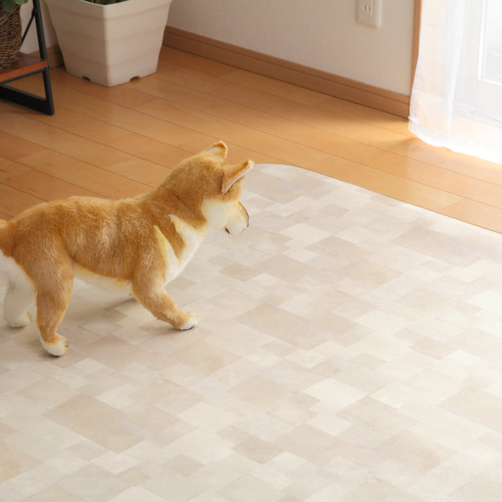 ラグ182×182cmラグマットランダムストーン既製サイズ